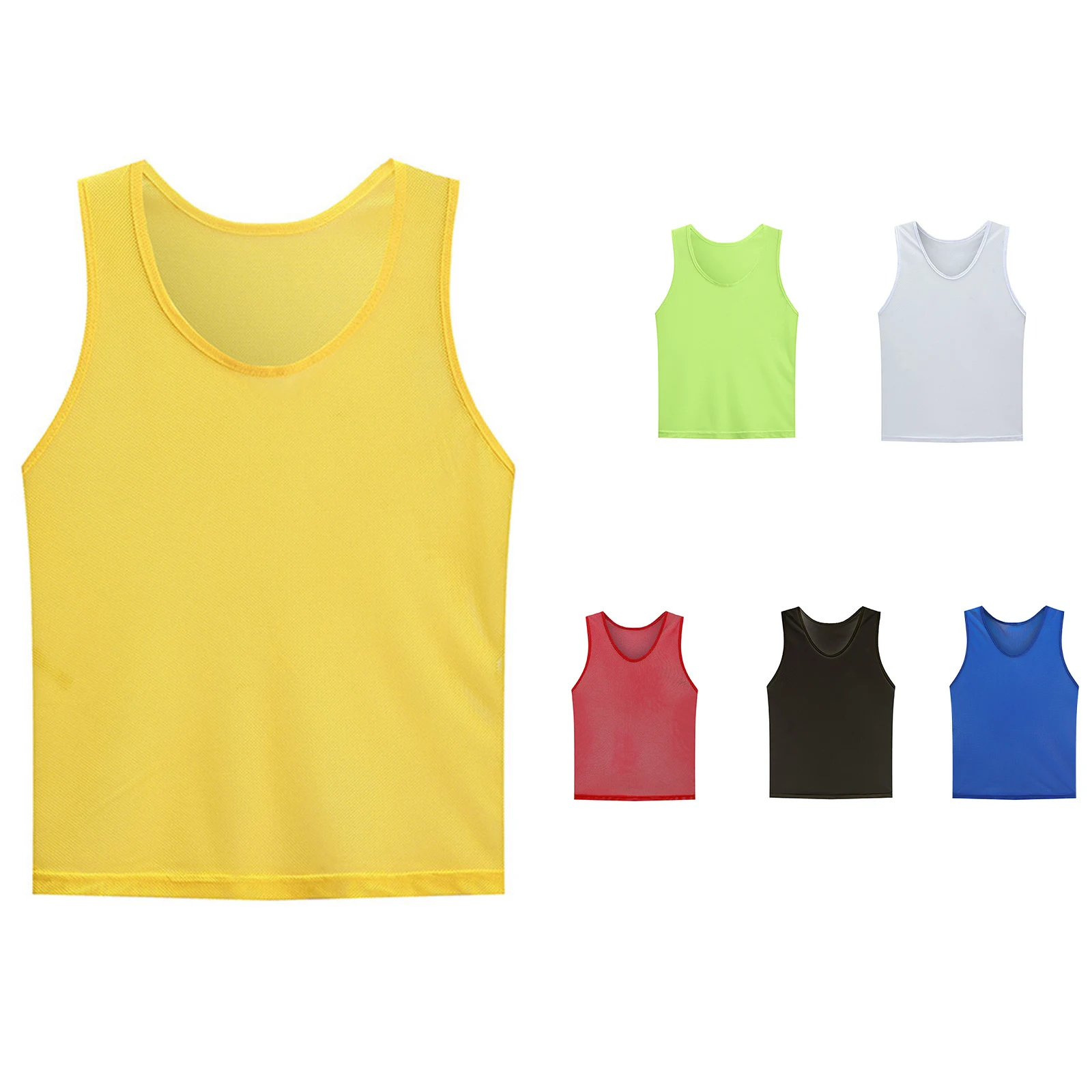 1pc Football Vest Jerseys Sports Training BIBS Mesh Vests Loose Basketball Cricket Sports Vest Breathable Team Training