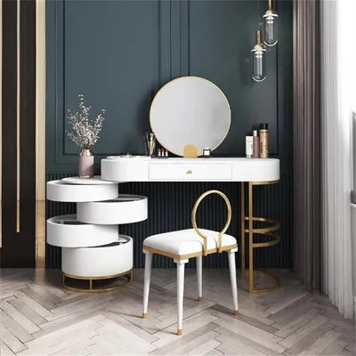 Solid Wood Dressing Table Bedroom Modern Simple Dressing Table Light Luxury High Sense  Storage Integrated Cabinet Dresser