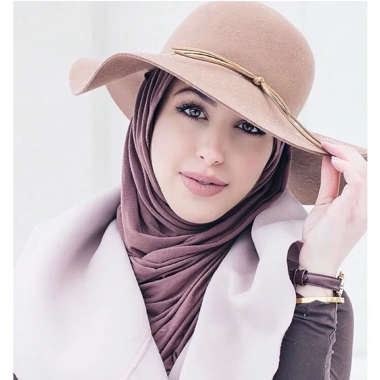 Casual Premium Cotton Jersey Hijabs Muslim Headwrap Africa Women Turban Tie Long Shawl Wrap