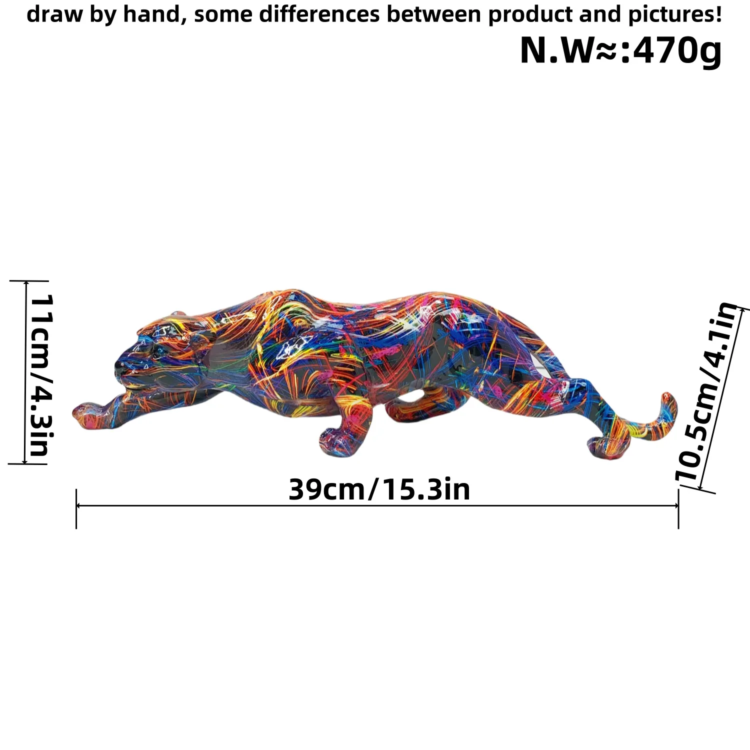 Resin Cheetah Modern Creative Leopard Decorative Sculpture Panther Statue Home Bar Living Room Study Room Decor Gift view 6