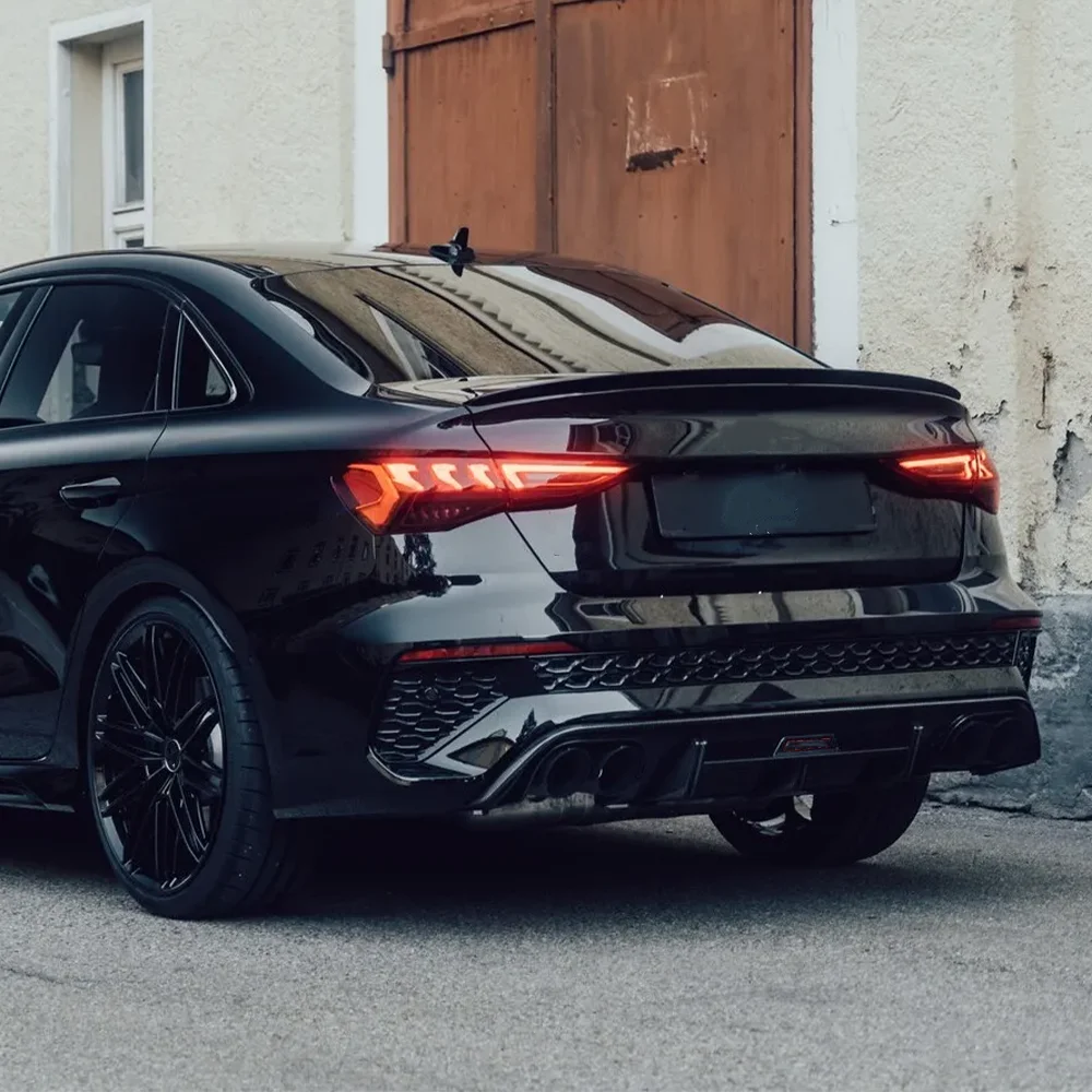 Rear Trunk Spoiler Wing For Audi A3 S-line S3 RS3 8Y Sedan 2021 2022 2023 2024 MP M4 Style Tail Wings Lip Bodykits view 2