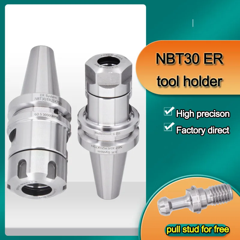 

ER16 ER20 ER25 ER32 NBT30 Without Keyway Handle Tool Holder Collet Chuck CNC Machine Center