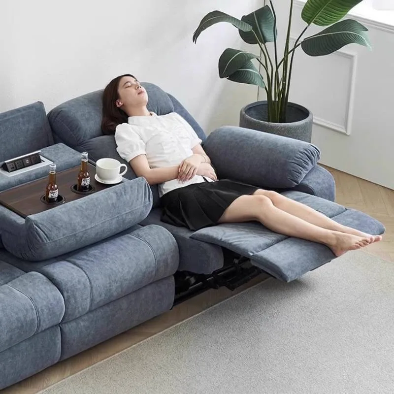 أريكة كرسي كهربائية زرقاء بسيطة، متعددة الوظائف، أريكة كرسي كهربائية كبيرة الحجم، أثاث Woonkamerbanken #5