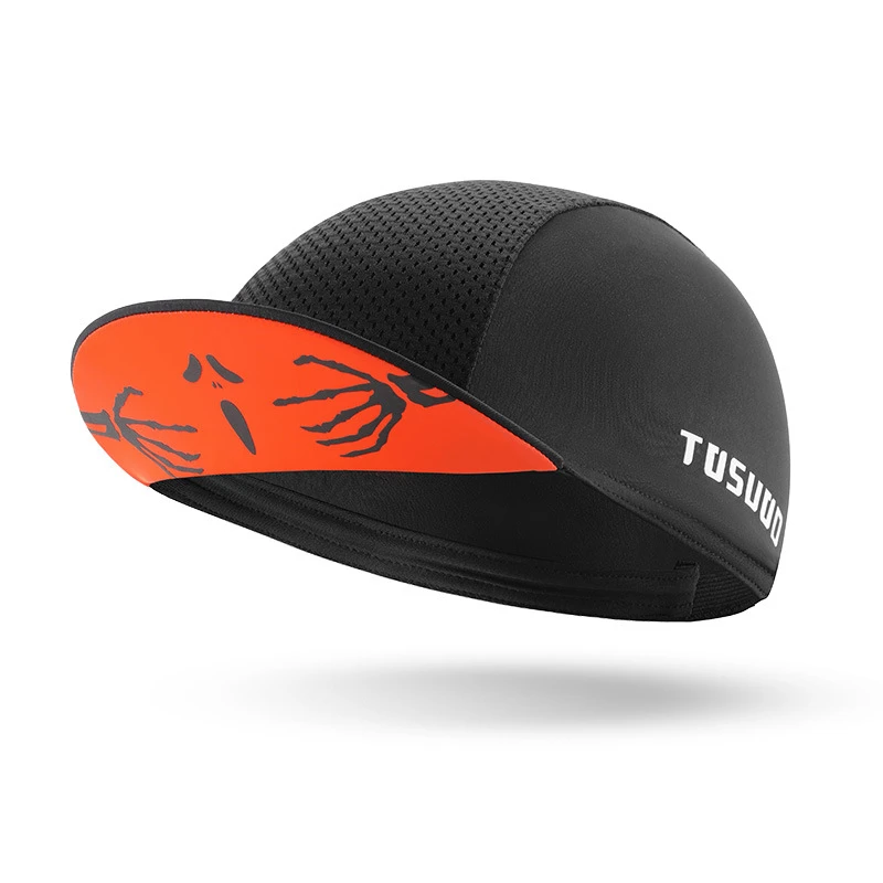 Halloween Cycling Skull Cap Ghost Face Smiley Face Carrot Pattern Quick Dry Breathable Sun Proof Helmet Liner Cycling Accessorie