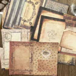 JAI IMAN 40 sztuk (20 wzorów) mroczny styl DIY papier dekoracyjny, nadaje się do scrapbookingu materiałów, czasopism