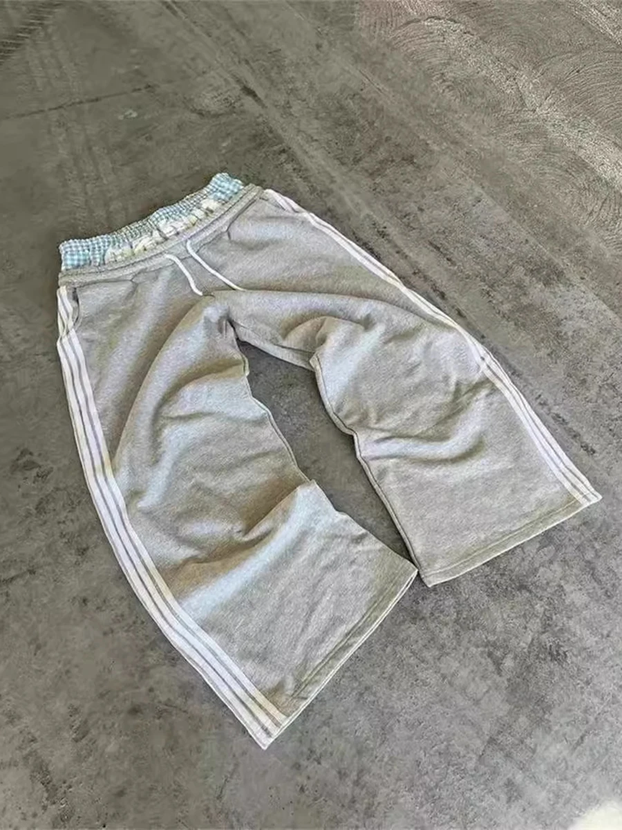 Y2K – pantalon de sport décontracté, style Hip-hop européen et américain, Double taille, mode de rue, personnalité polyvalente