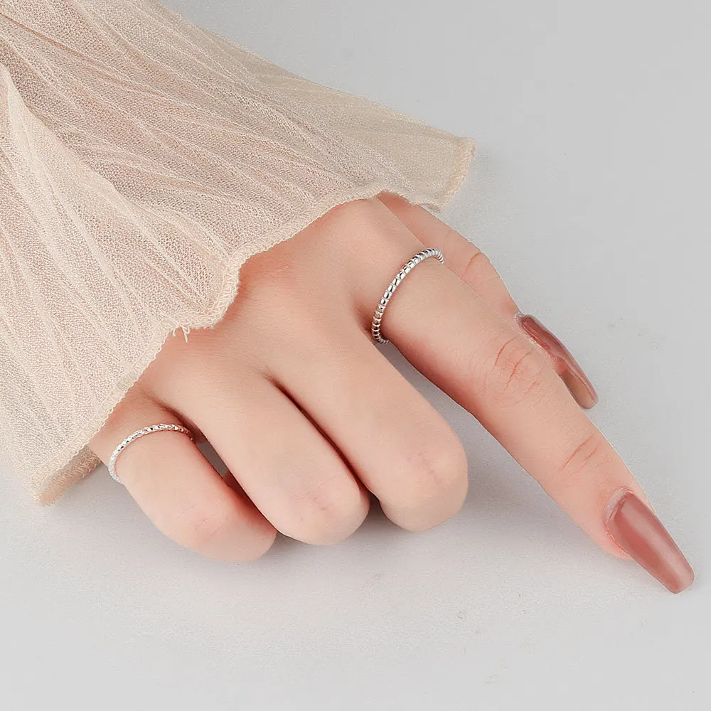 F.I.N.S Real 925 Sterling Silver Fashion Woman Ring Index Finger Ring Tail Rings For Women Stackable Wedding & Engagement Ring