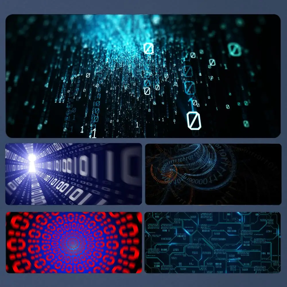 

Matrix Binary Code Mousepad Large Gaming Mouse Pad LockEdge Thickened Computer Keyboard Table Desk Mat