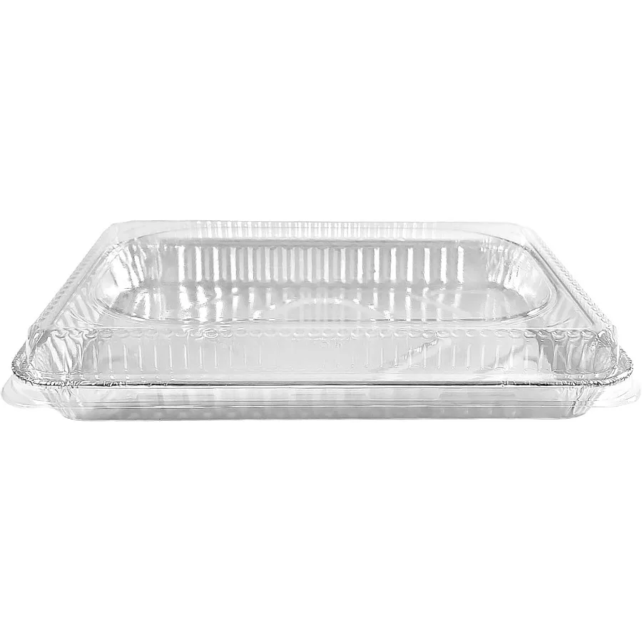 

1 4-размерная форма для торта из алюминиевой фольги с прозрачной крышкой с низким куполом для выпечки и сервировки Идеально подходит для общественного питания, вечеринок и дома U