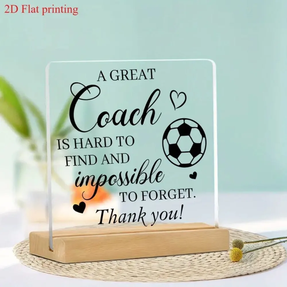 بطاقة شكر ملهمة من الأكريليك ثنائية الأبعاد - "العثور على مدرب ممتاز صعب ولا ينسى"، ديكور المكاتب المنزلية #5