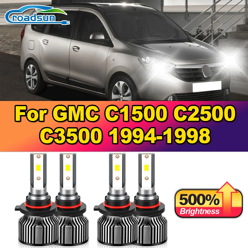 

40000LM Canbus LED Headlight Bulbs 240W Front Lamps 12V 6000K White Auto Lights For GMC C1500 C2500 C3500 1994-1996 1997 1998