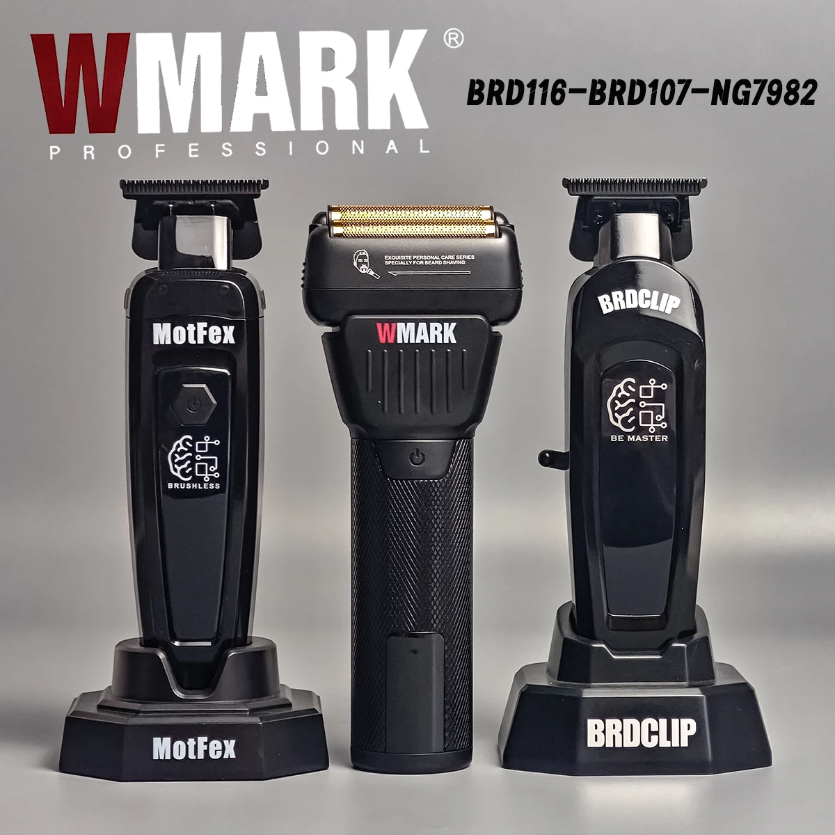 Профессиональная машинка для стрижки волос BRDCLIP Barbershop 116 107, триммер 7982, 9000PRM, электробритва, зарядная база, черный зажим Профессиональная машинка для стрижки волос BRDCLIP Barbershop 116 107, триммер 7982, 9000PRM, электробритва, зарядная база, черный зажим