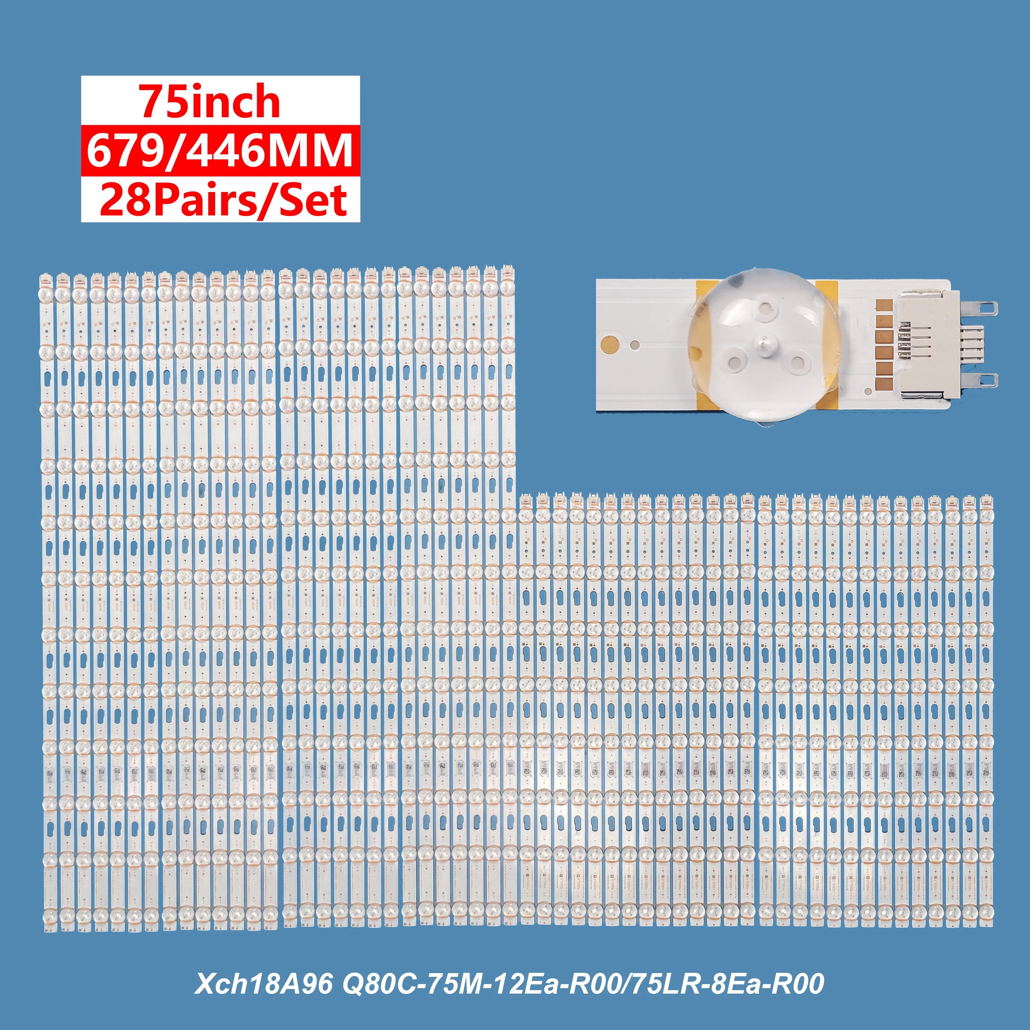 TV LED strip Q80C-75M-12Ea 75LR-8Ea-R00 75inch 28pairs/set 16V LED For 75 inch samsung TV backlight led Q80