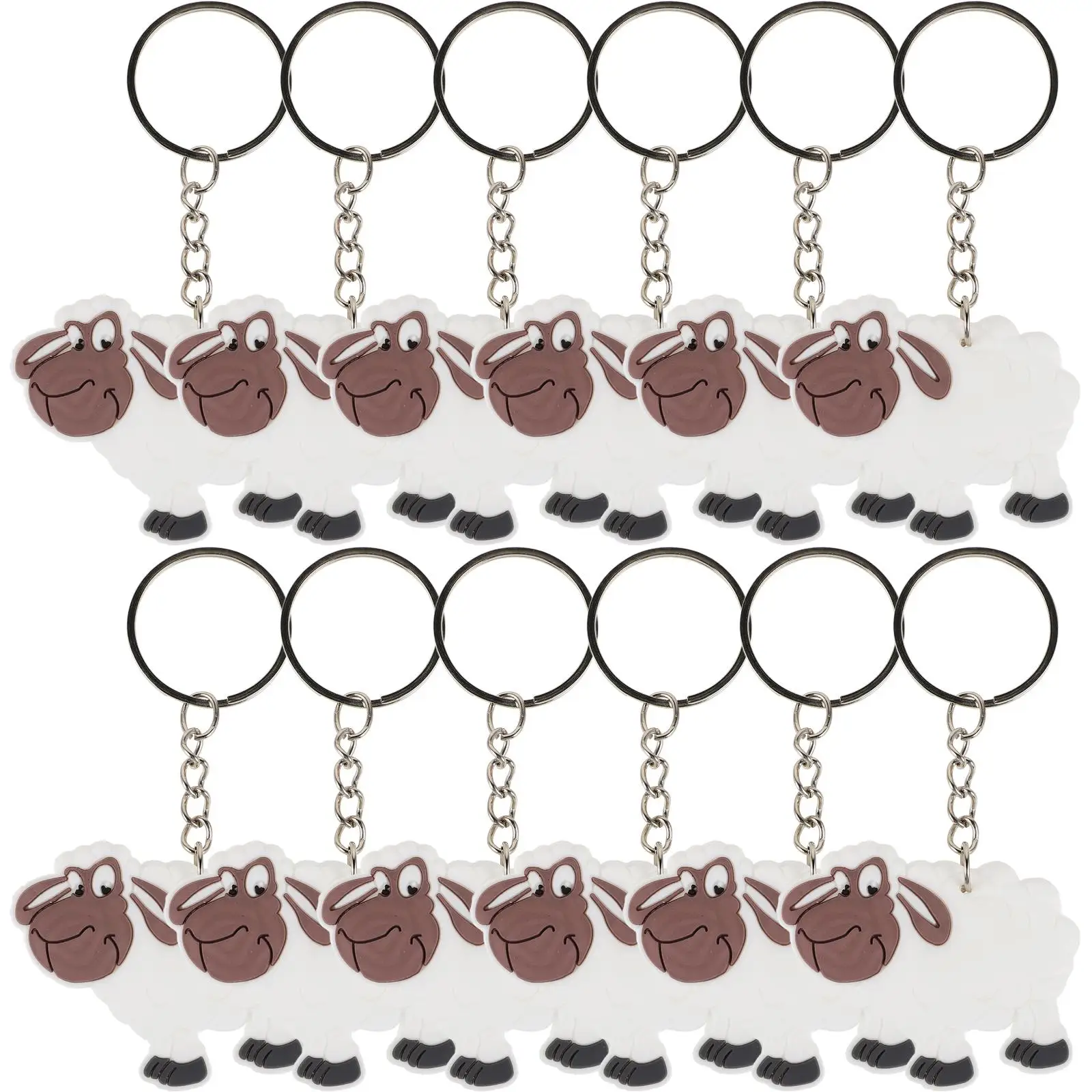 

12 Charm Hanging Sheep Charm Keychain Pendants Decor Adorable Sheep Hanging Pendants Animal Party Favors Kids Gifts