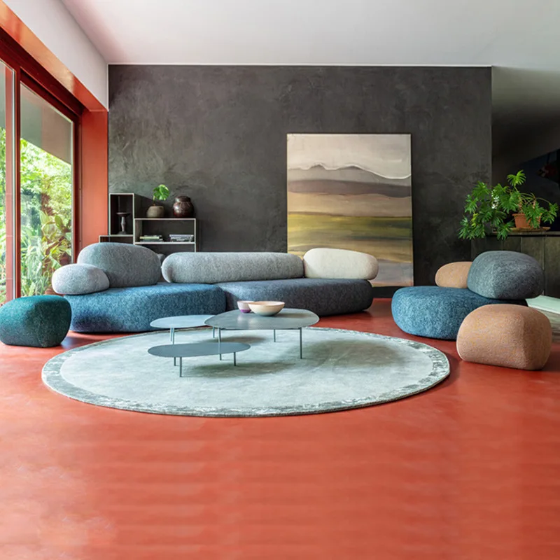 

Cobble creative fabric sofa hotel lobby modern special-shaped module living room sofas sofa compression vacuum luxury furniture