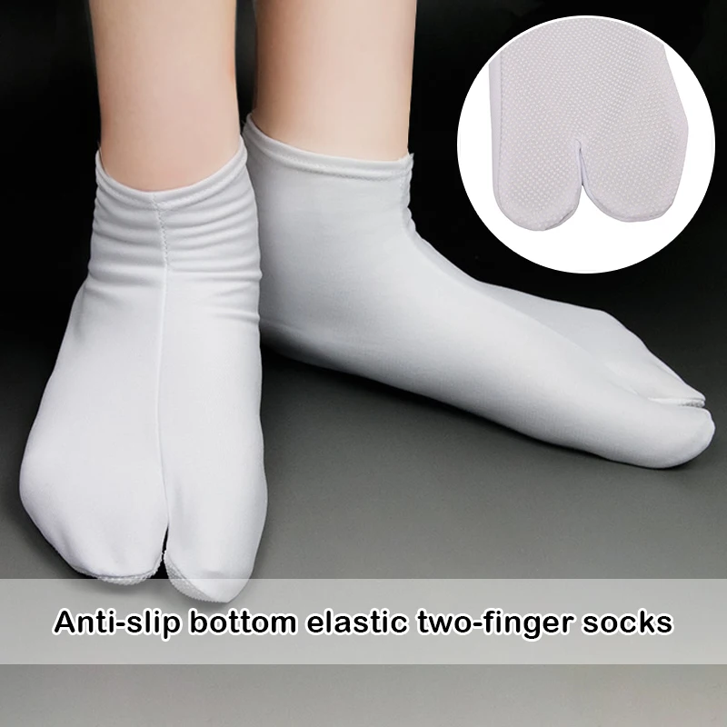 Chaussettes de Cosplay Japonaises Blanches pour Kimono, Accessoires Astronomiques artificiel astiques à Deux Doigts, Sac de Pieds, Tabi Parker