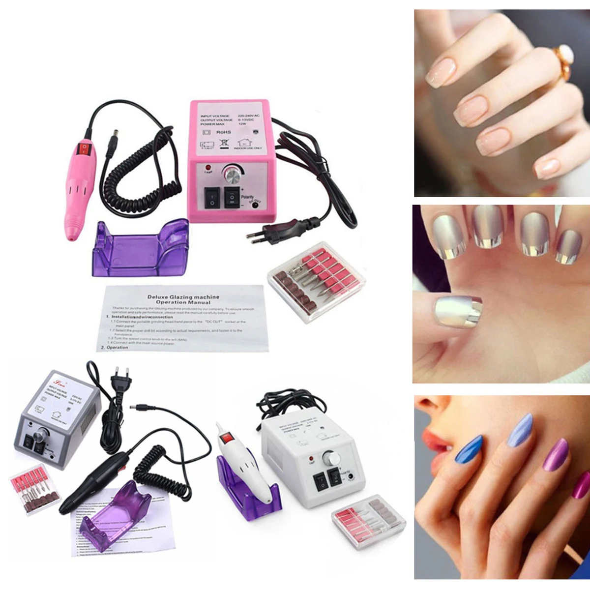 Hoge snelheid elektrische nail art-boormachine voor professioneel gebruik in schoonheidsspas en thuismanicures