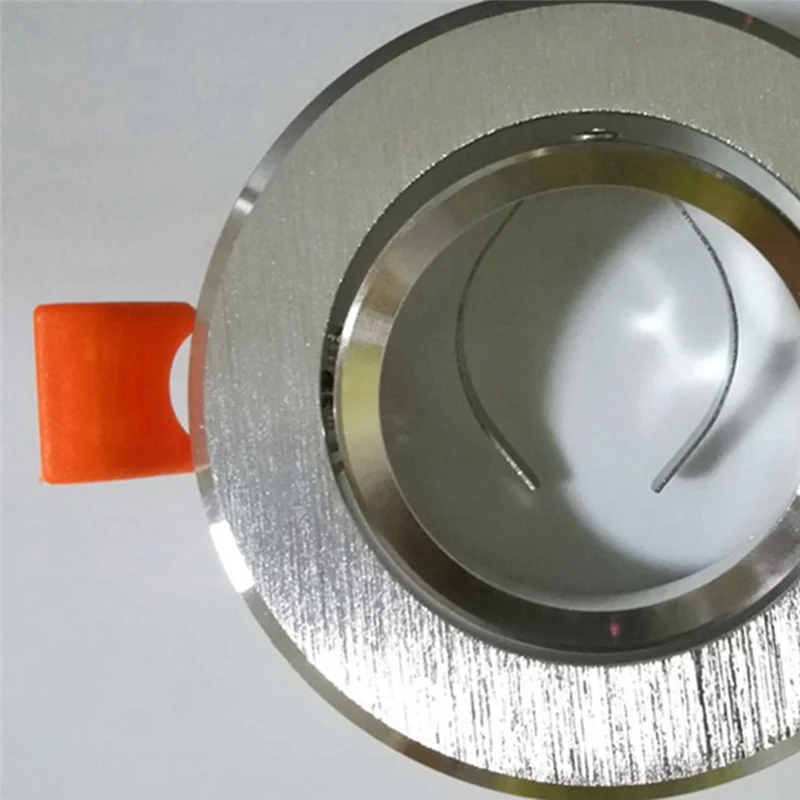 Abvs ajustável recesso led holofotes quadro de alumínio quadrado redondo branco preto gu10 mr16 lâmpada acessórios luminária