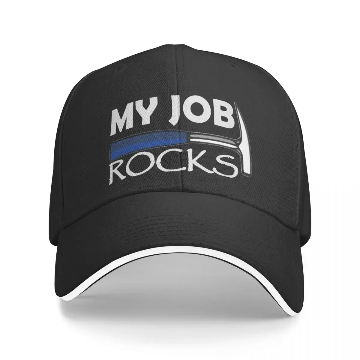 New Geologist, the job that Rocks!! (on black) Baseball Cap Vintage beach hat Mens Cap Women's