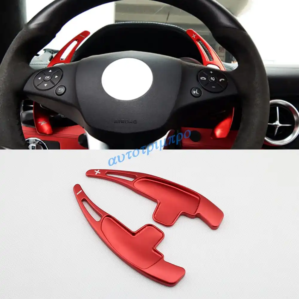 لمرسيدس بنز AMG A45 C63 E63 S63 S65 CLA45 CLS63 GLA45 GL63 ML63 SL63 SLK55 أحمر أسود عجلة التمديد التحول مجداف تمديد