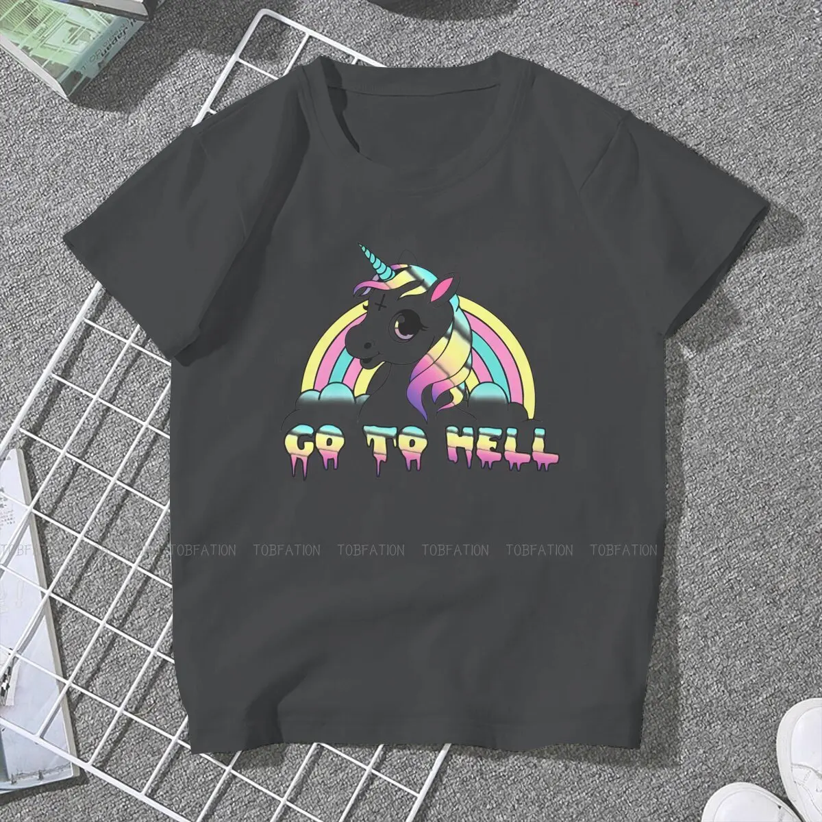 Go To Hell  Pastel Goth Unique TShirt for Girl Cute Unicorn Cartoon Top Quality Gift Clothes  T Shirt Stuff Ofertas