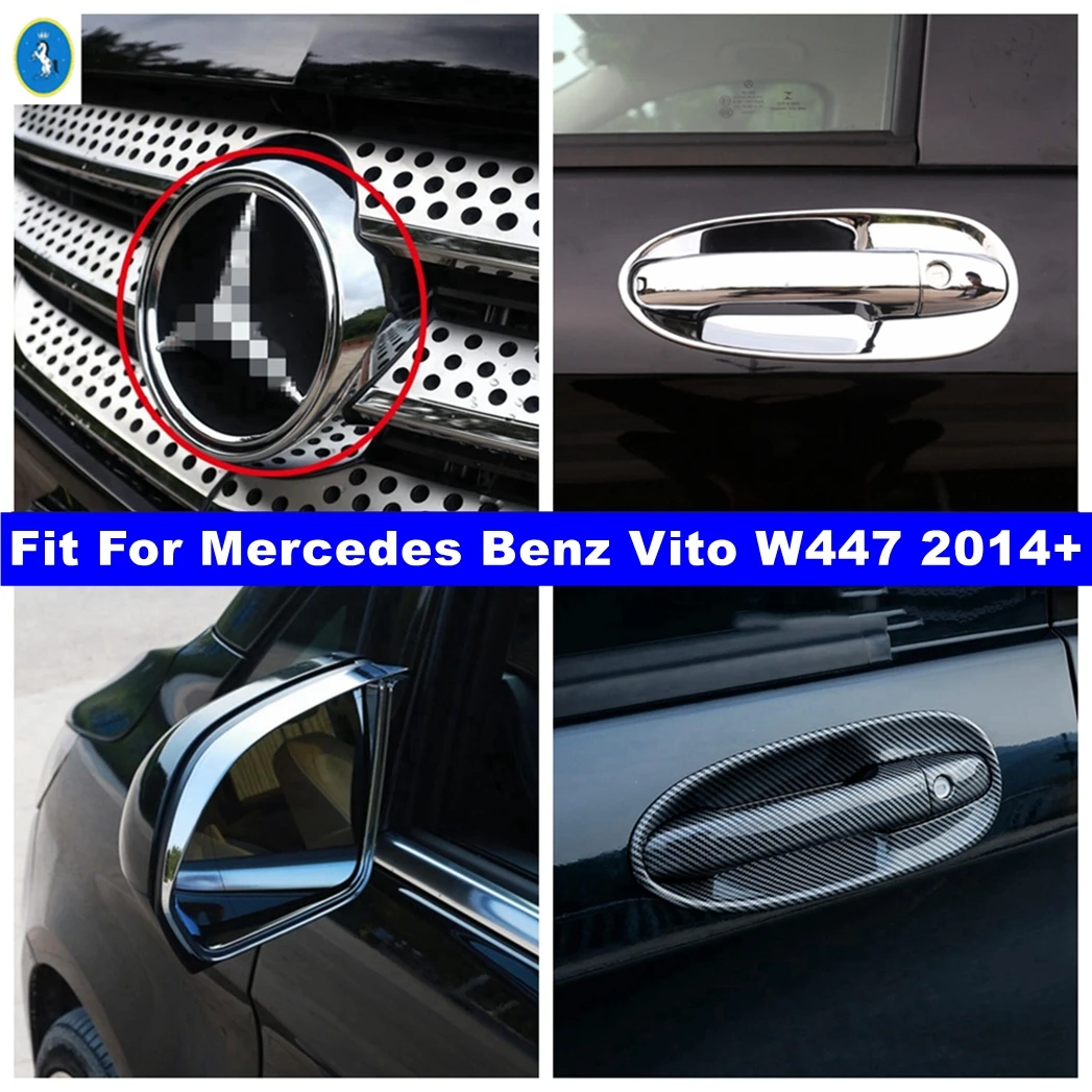 

ABS Auto Handle Bowl / Rearview Mirror Rain Eyebrow Decor Panel Cover Trim For Mercedes Benz Vito W447 2014 - 2021 Accessories