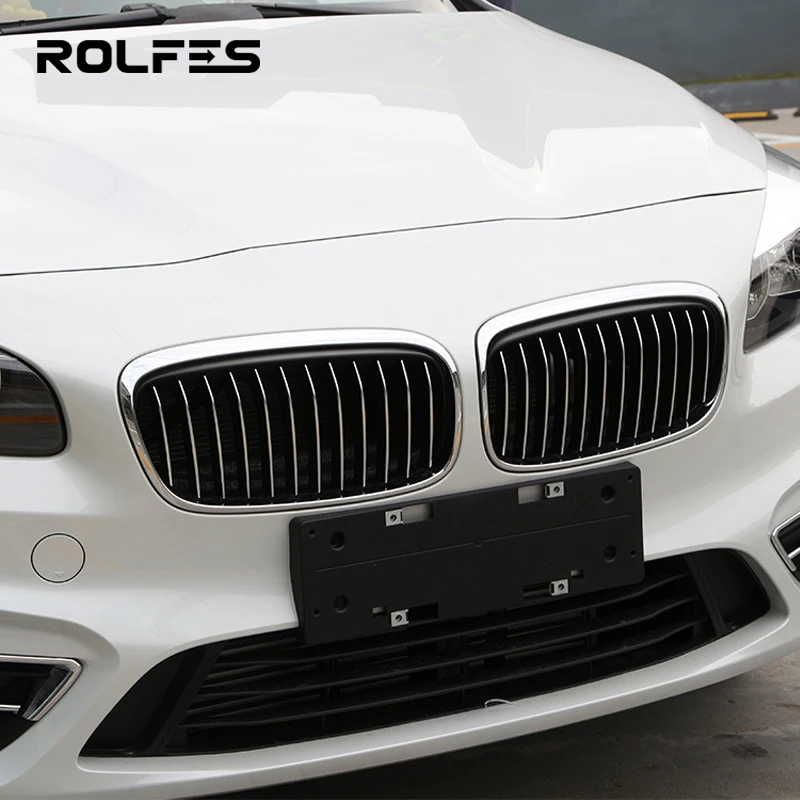 ROLFES 24Pcs Front Grill Grille Decoration Strips Trim For BMW 2 Series 218i F45 F46 2015-2017 Racing Grills Replacement