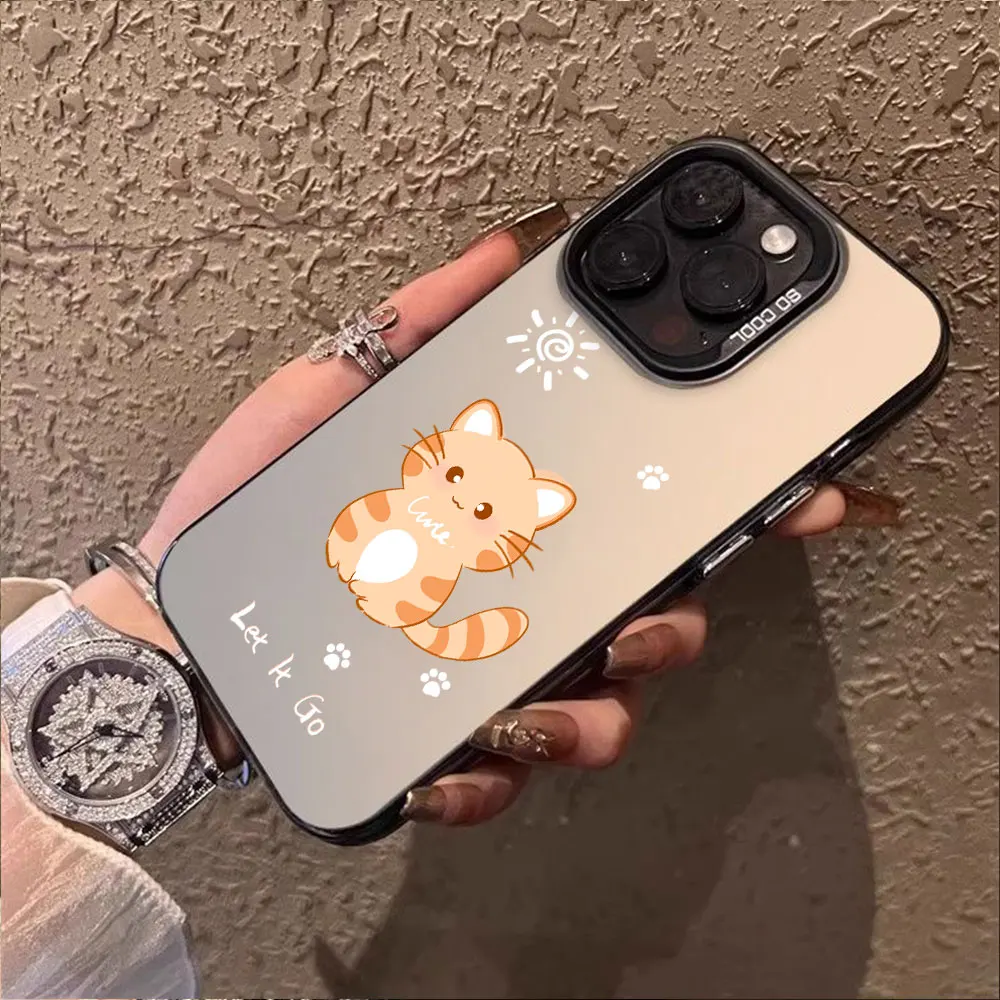 Case For Infinix Smart 8 Pro Smart 7 Plus HD Smart 5 6 Silicon Bumper Smart8 Silver IMD Phone Funda Luxury Cute Ginger Cat Cover