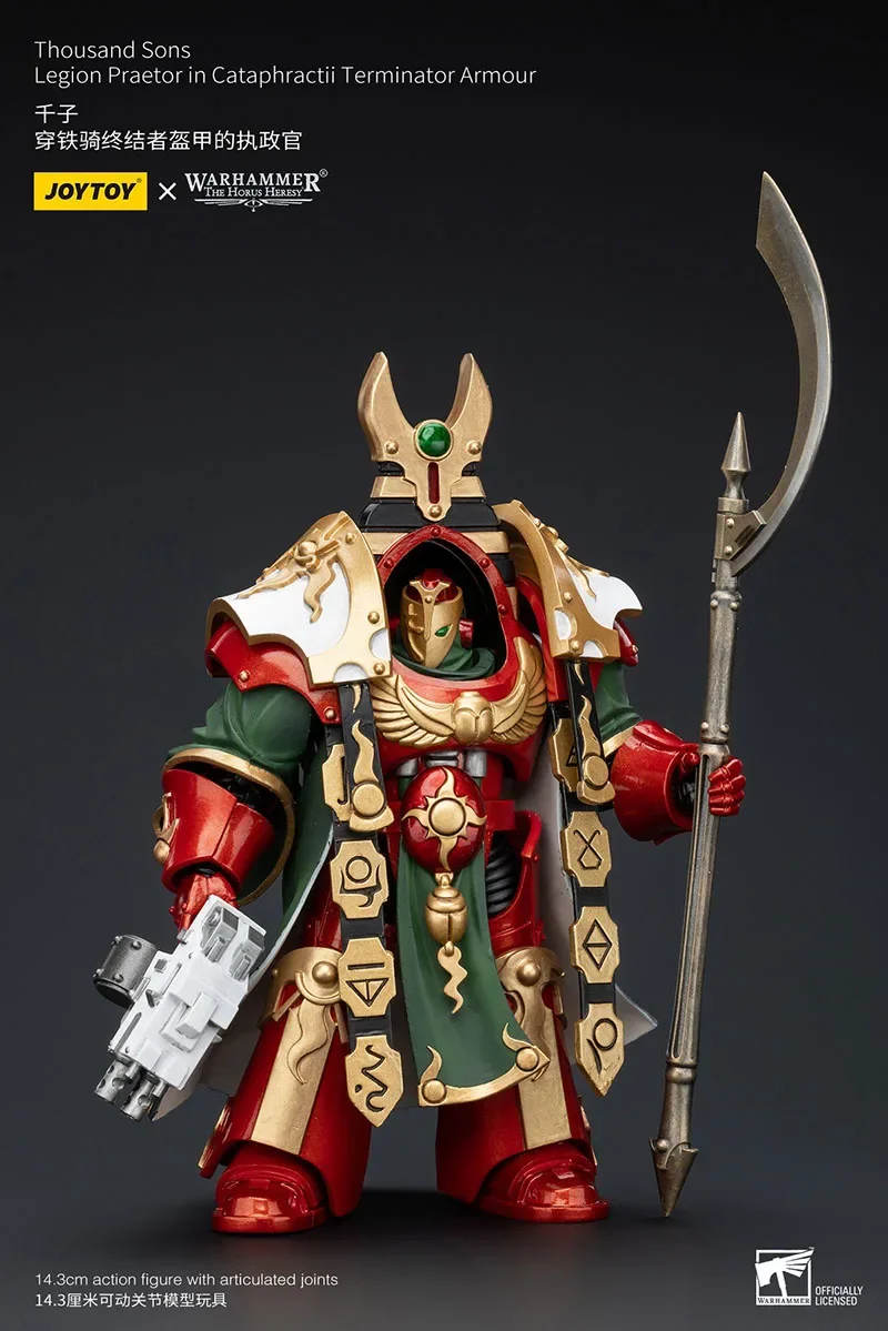 JOYTOY Warhammer 1/18 Thousand Sons Legion Praetor Magistus Amon Ahzek Ahriman Actionfigur Mini Militärsoldat Figur