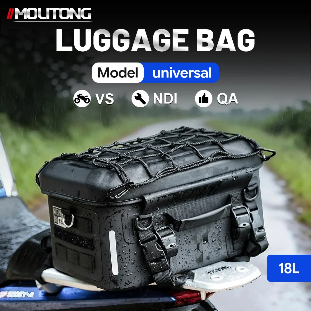 Motorcycle Hard Shell Waterproof Rear Seat Tail Bag Anti-collision Equipment Storage Bag Motorbike Travel Luggage Equipment