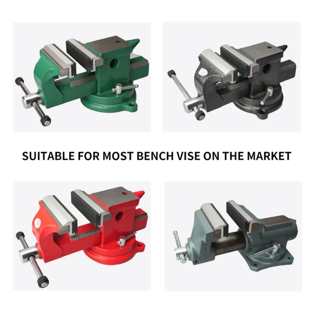 Magnetic Soft Vise Protectors Aluminum Alloy Pads For Bench Workholding Stable Gripping Woodworking Metalworking Gear