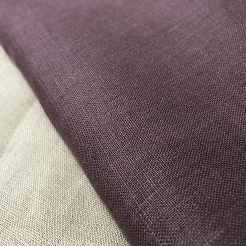 6S 266G thick pure linen solid color  autumn and winter coat garment fabrics cushion suit clothing linen slub for man or woman