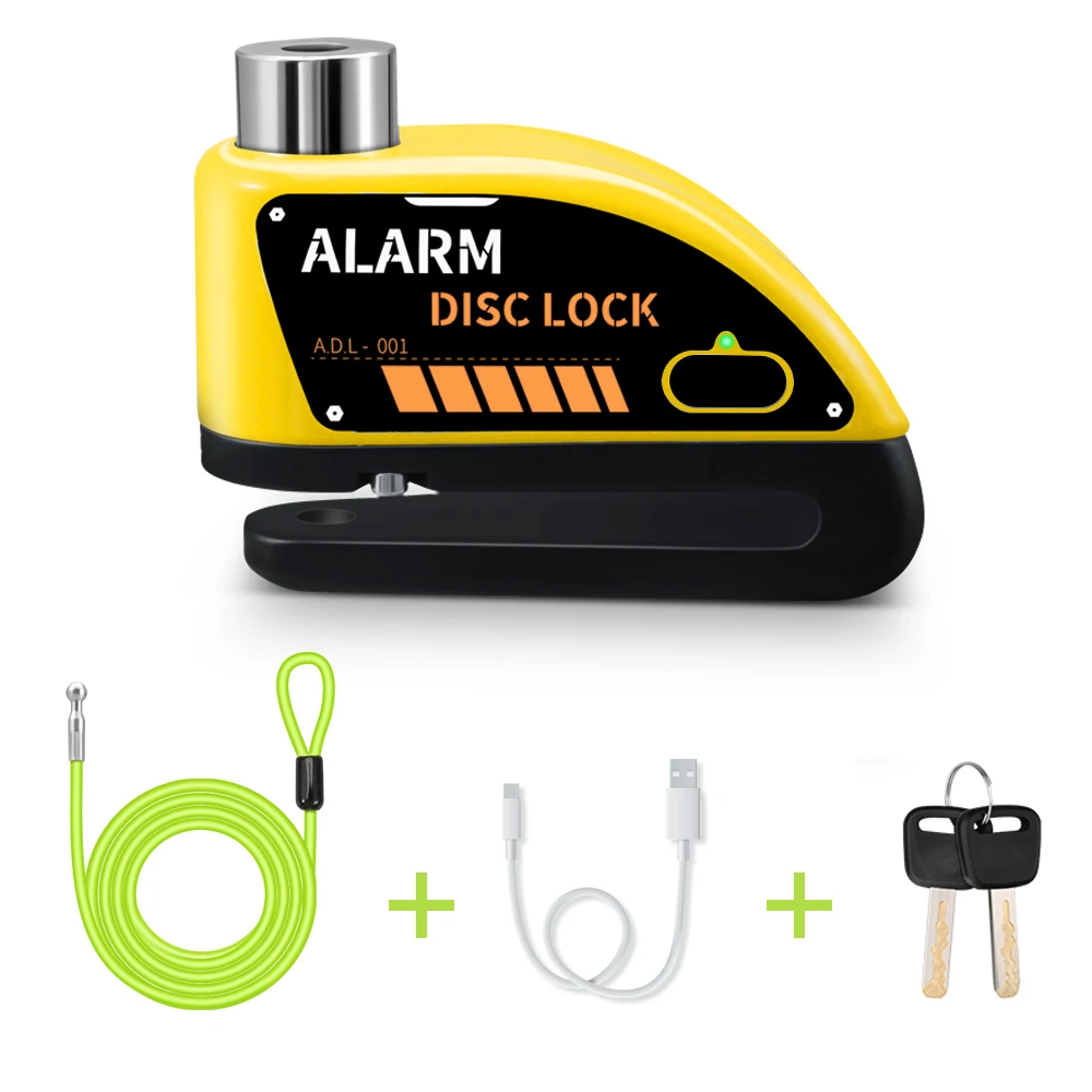 Extractme Motorcycle Alarm Schijfrem Slot Beveiliging Moto Wiel Schijf Hangslot Waterdicht 110dB Luid Anti Diefstal Alarma Motocicleta