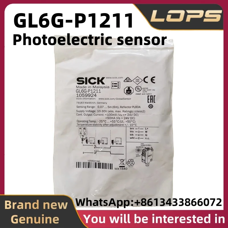 

GL6G-P1211 Brand new original SICK Photoelectric switch sensor, large quantity in stock, welcome to consult