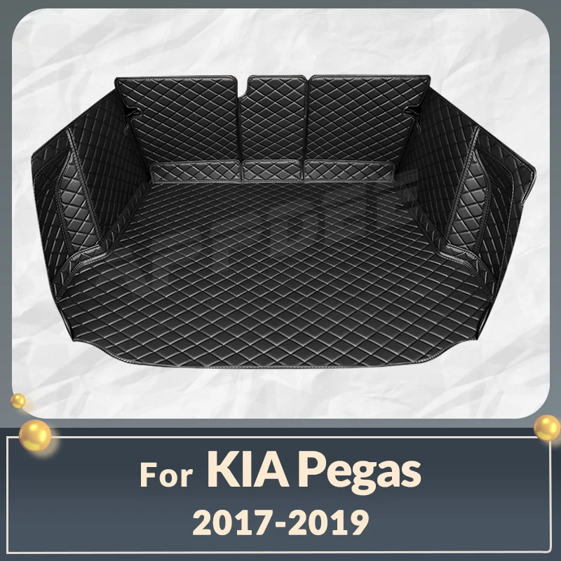 

Auto Full Coverage Trunk Mat For Kia PEGAS 2017-2019 18 Car Boot Cover Pad Cargo Liner Interior Protector Accessories