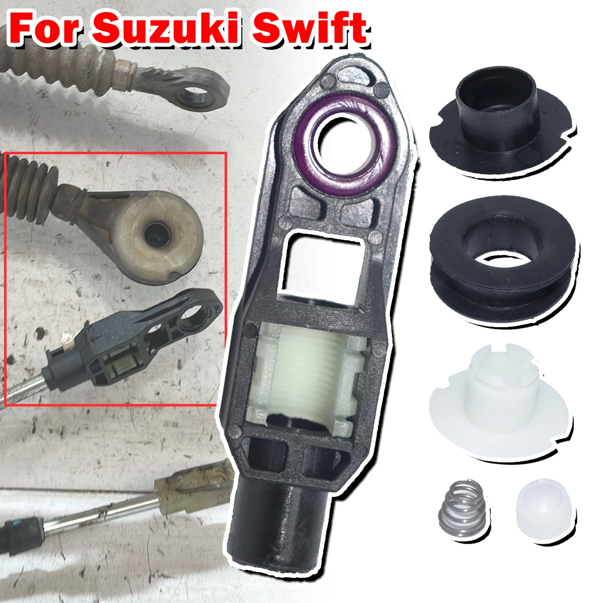 

For Suzuki Swift RS AZG MT Gearbox Shift Cable Linkage End Rod Bushing Gear Shifter Lever Kit 2004 2006 2008 2010 2012 2014 2017