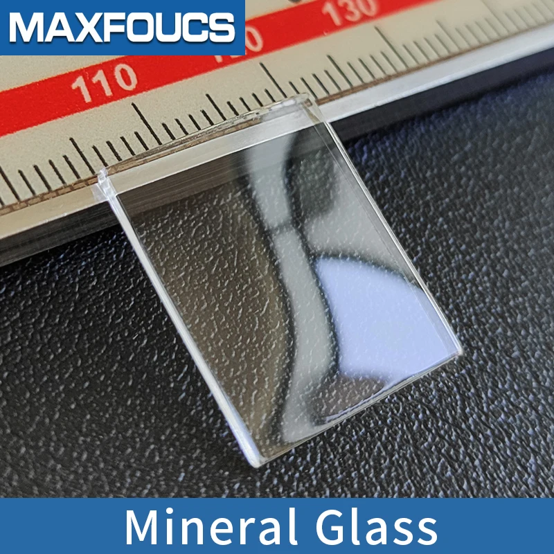 Square Double Bridge Mineral Glass For CTR TANK 2442 2415 2441 1740 2505 White Transparent Watch Crystal Repair Parts
