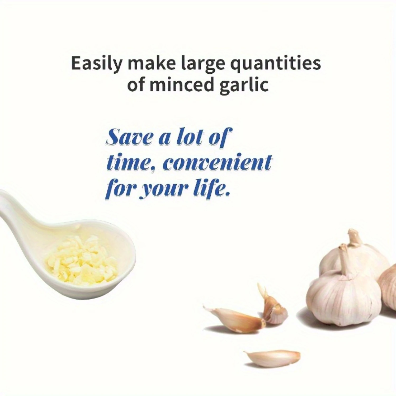 ステンレス鋼の手動ガーリックプレス - 生姜とニンニクを粉砕するための多機能キッチンガジェット、耐久性のある金属構造、