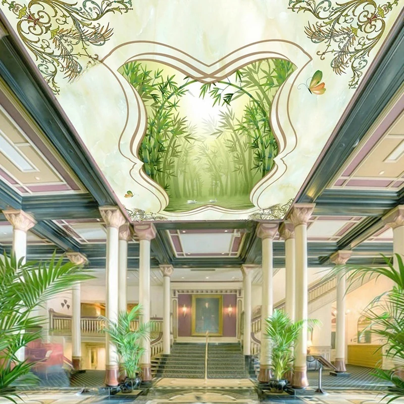 MU8315 Photo Wallpaper 3D Hand Painted Nordic Landscape Forest Mural For Living Room Bedroom Study Waterproof Stickers Decor
