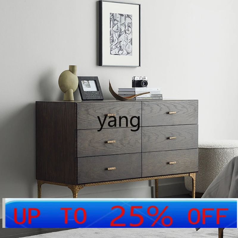 

LH Six-Drawer Cabinet Bedroom TV Storage Light Luxury Postmodern Drawer