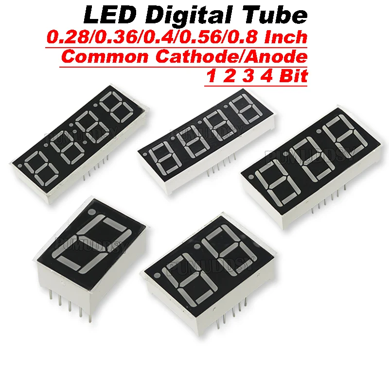 Cyfrowa rurka LED 0.28/0.36/0.4/0.56/0,8 Cal wspólna katoda/anoda 1 2 3 4 Bit 10 segmentowy cyfrowy wykres słupkowy czerwony żółty zielony niebieski