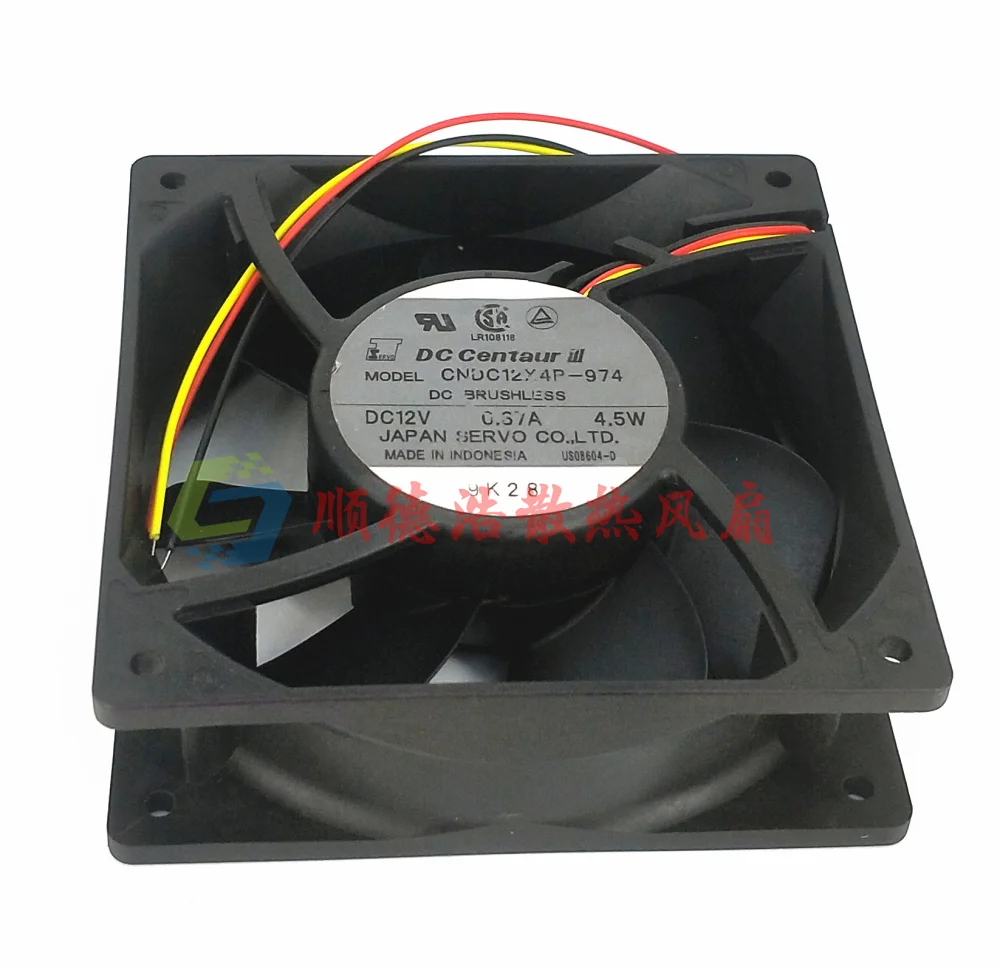 

Ltsf For SERVO CNDC12X4P-974 DC 12V 0.37A 120x120x38mm 3-Wire Server Cooling Fan 12cm