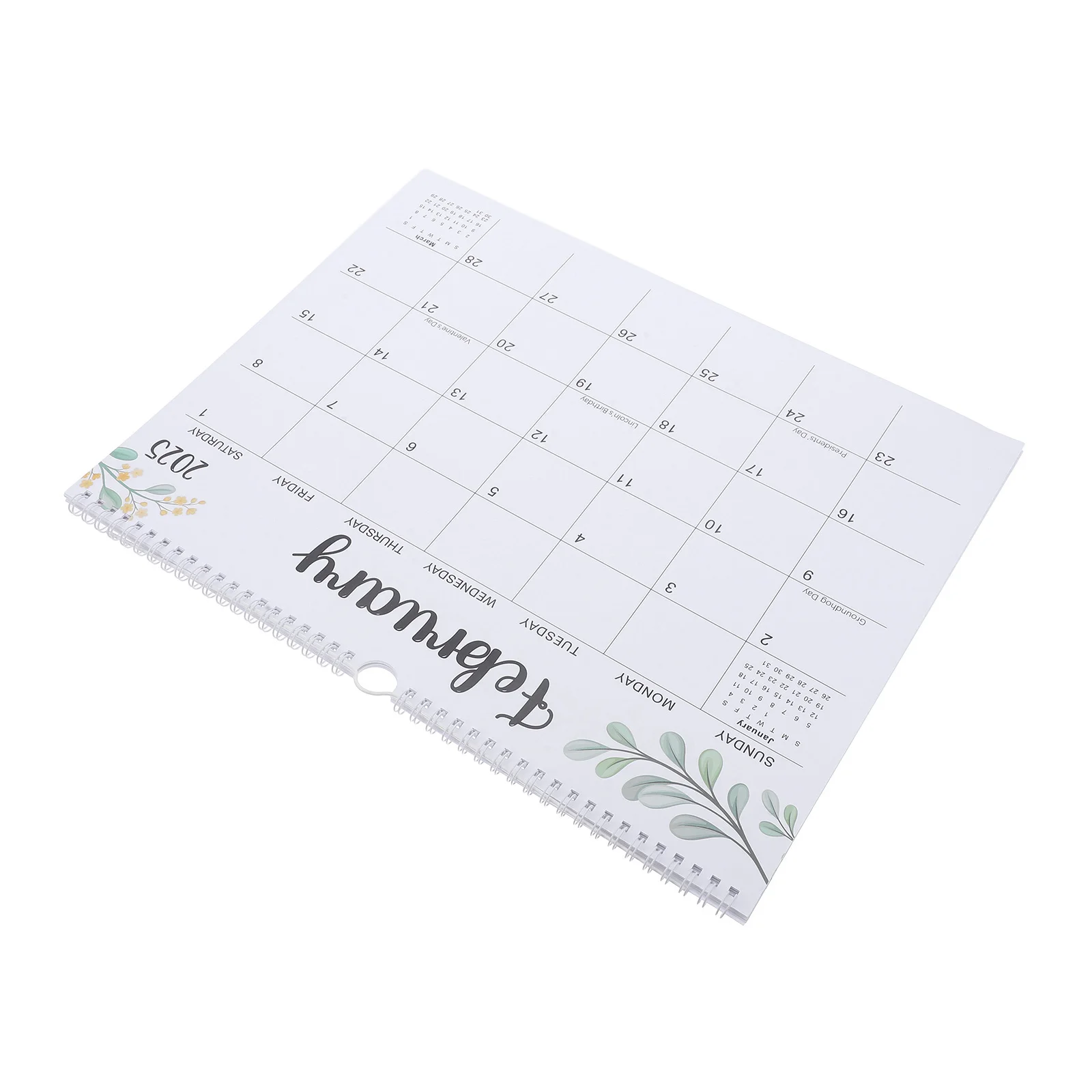 Calendário para parede criativo mensal conveniente bobina pendurado calendários planejador familiar