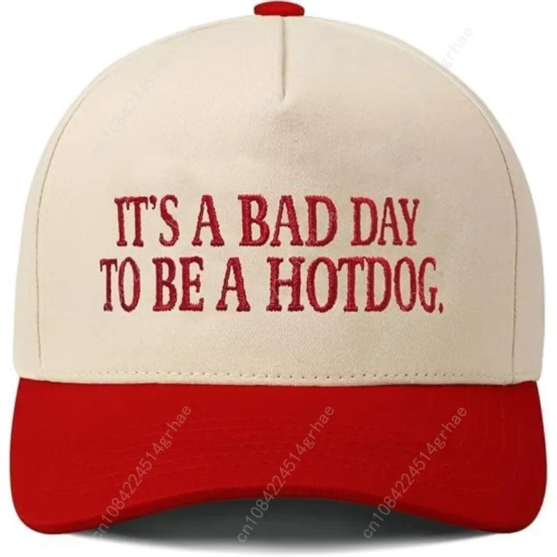 

It's a Bad Day to be a Hotdog.Adjustable hat Double-Color Baseball Cap Adjustable Embroidered Baseball caps Outdoor Hats