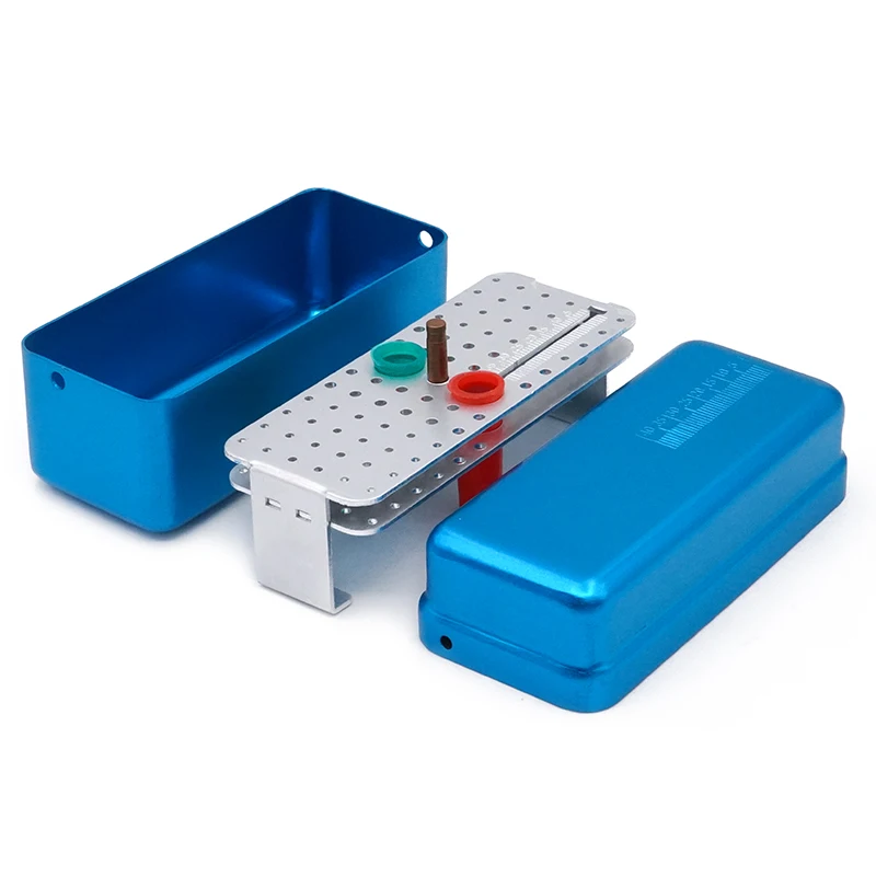 1pc 72 Hole Disinfection Box with Dental Adhesive Tip, Oral Needle Cleaning Box, Dental equipment Storage and Organization