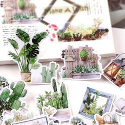 28PCS Small plant Kids Fun Paper Stickers Homemade Bookkeeping Decals on Laptop / Decorative scrapbooking / DIY