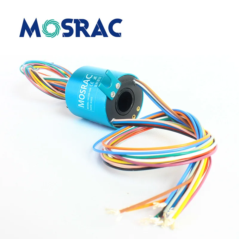 Elettrico Slip Ring H1235 per 6/12 Circuiti 5A Attraverso Il Foro Anelli Collettori con Foro Foro 12-12.7 millimetri Dimensioni OD 35 millimetri