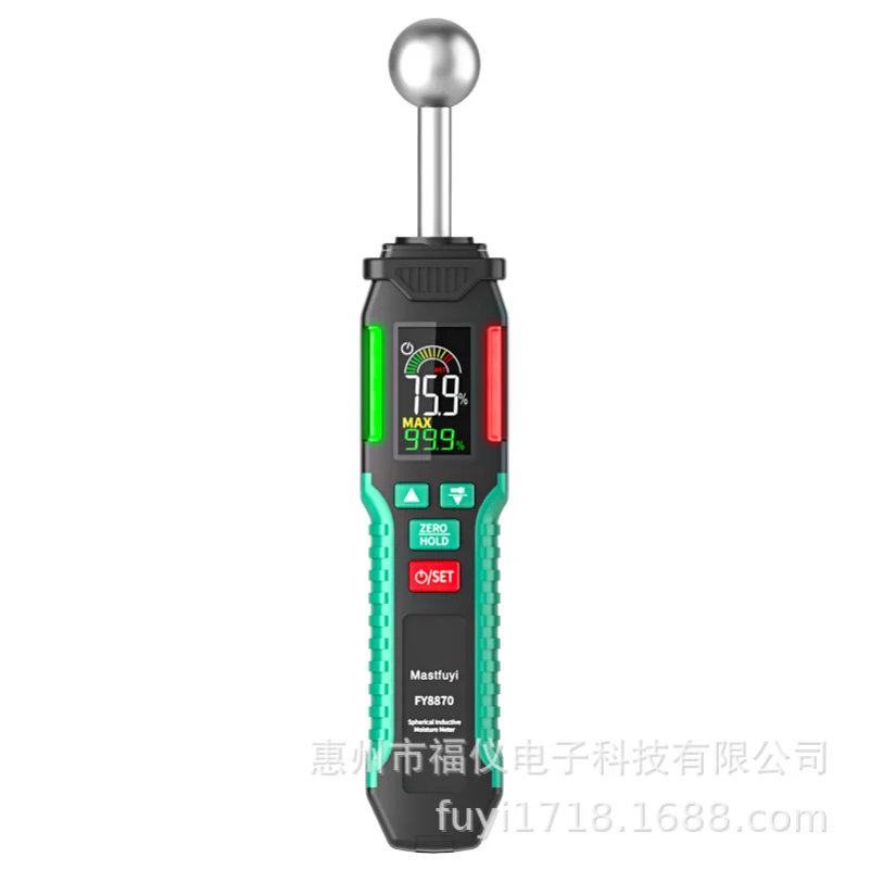 Pinless Moisture Meter | Non-Invasive Water Leak Detector for Wood Drywall Flooring Walls | Ball Sensor Home RV Moisture Tester