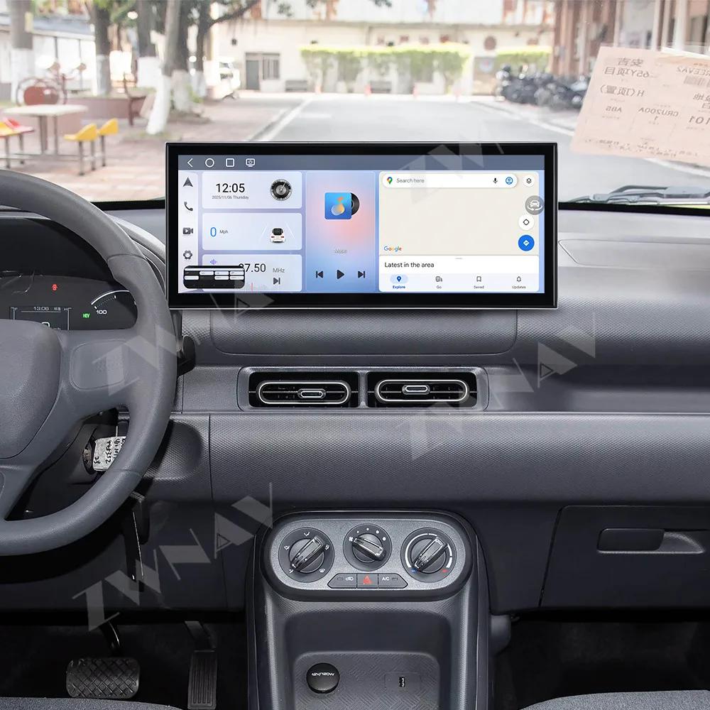 Android 15 15.8 Inch HD Touch Screen For Wuling Hongguang EV 2025 Car Gps Multimedia Player Interior Accessories Car Media