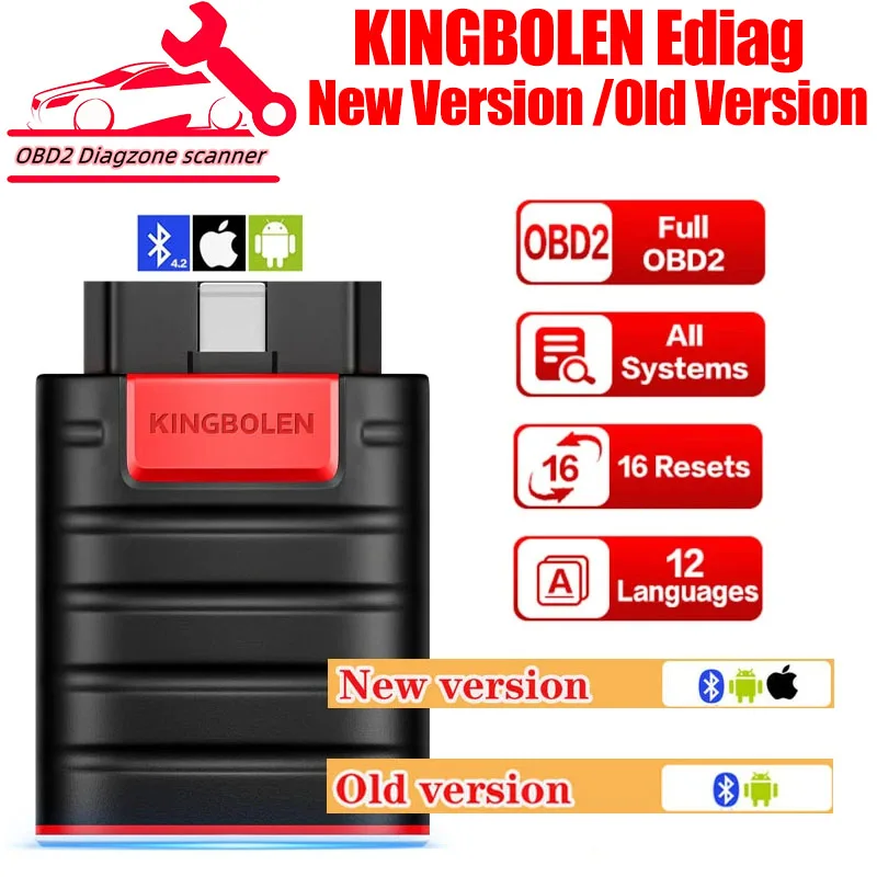 KINGBOLEN Ediag ECU Coding Active Test Car Diagnostic Tools 1 Year Free Car OBD2 Scanner Tools Code Reader PK THINKCAR THINKDIAG